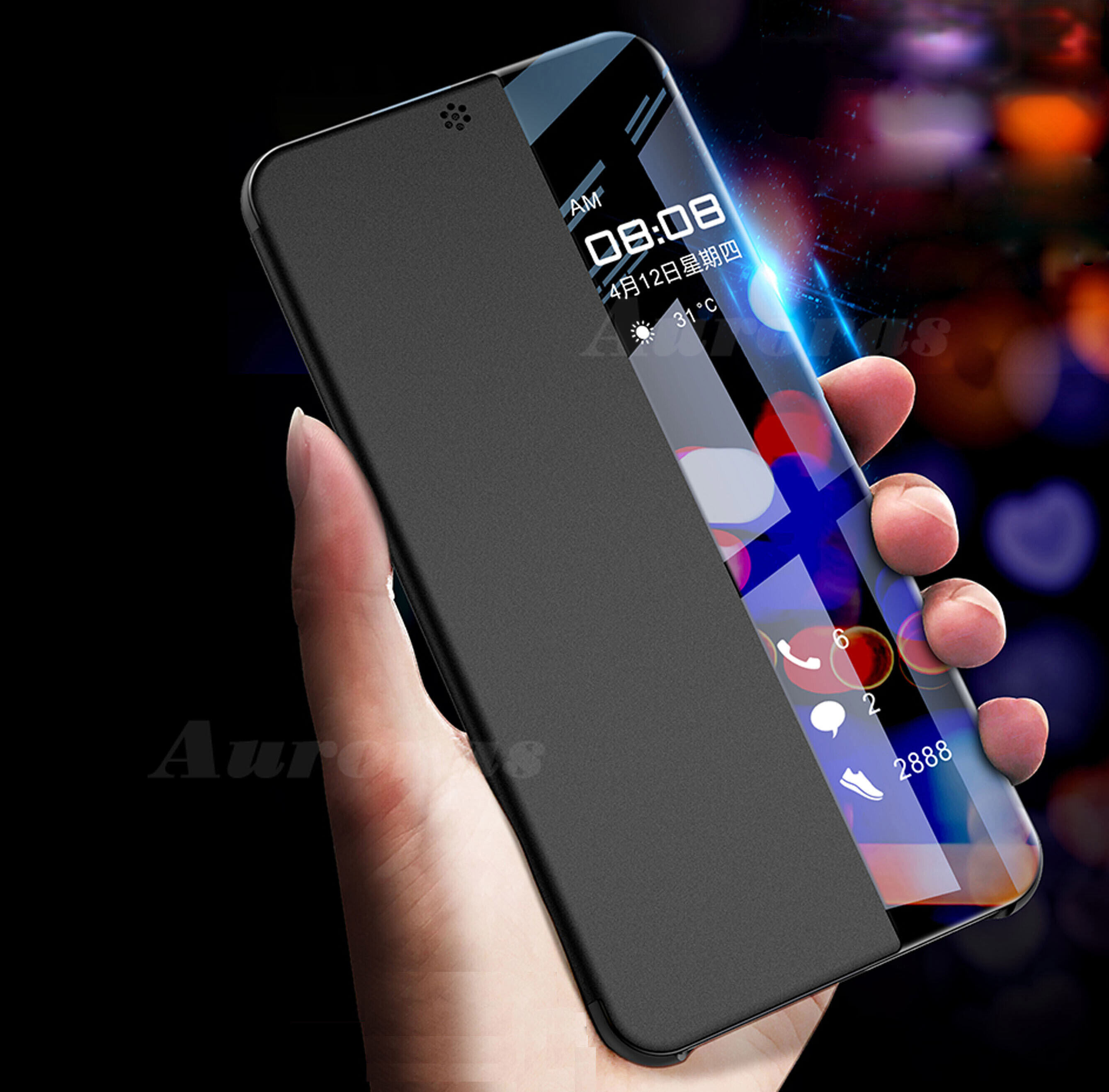 Flip case for oppo reno 8t window view protection phone cover for oppo reno 8t leather casing