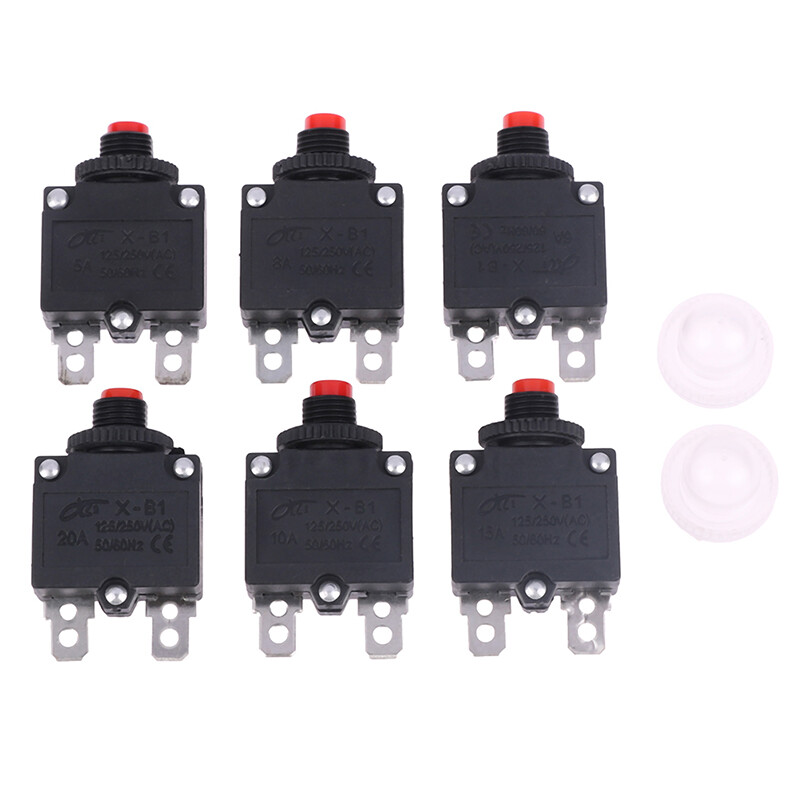 Banyan 5A 6A 8A 10A 15A 20A Thermal Switch Circuit Breaker Overload Protector Fuse