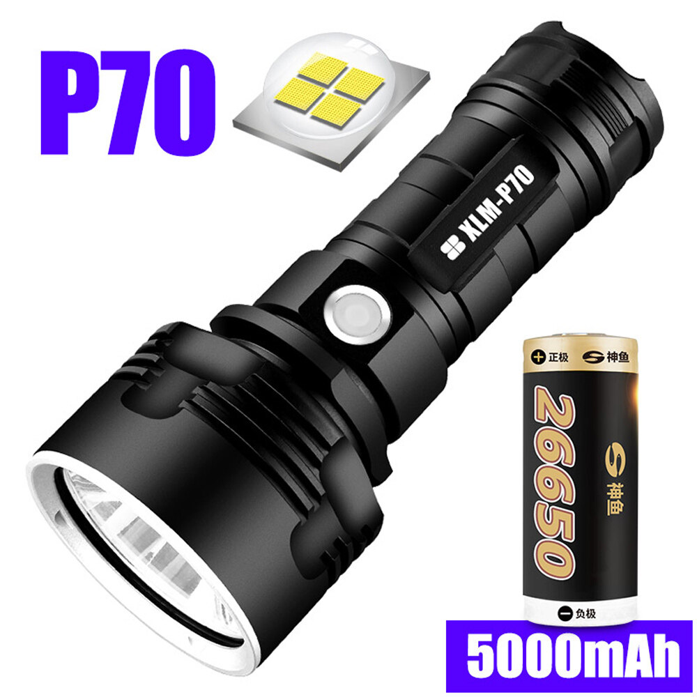 Đèn Pin Siêu Sáng Đèn Pin Chiến Thuật Sạc Lại Được Đèn Pin Led Siêu Mạnh L2 / P70 Chính Hãng Đèn Ngoài Trời Chống Nước USB Chiến Thuật, Đèn Pin Đèn Lồng Siêu Sáng Hoạt Động Bằng Pin