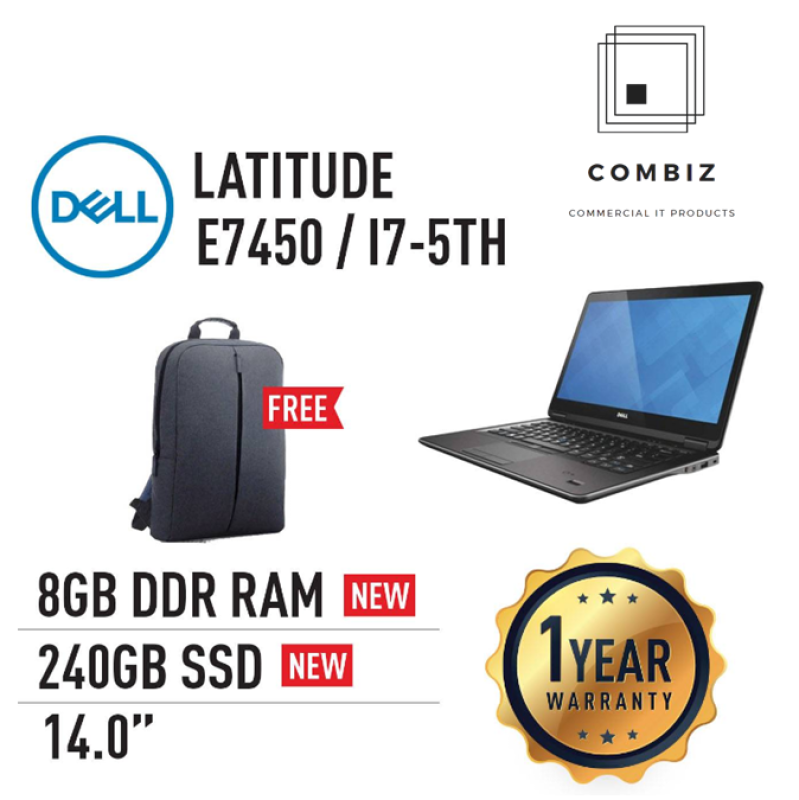 Dell Latitude E7450 - 14 / Core I5-5th Laptop (Refurbished) Malaysia