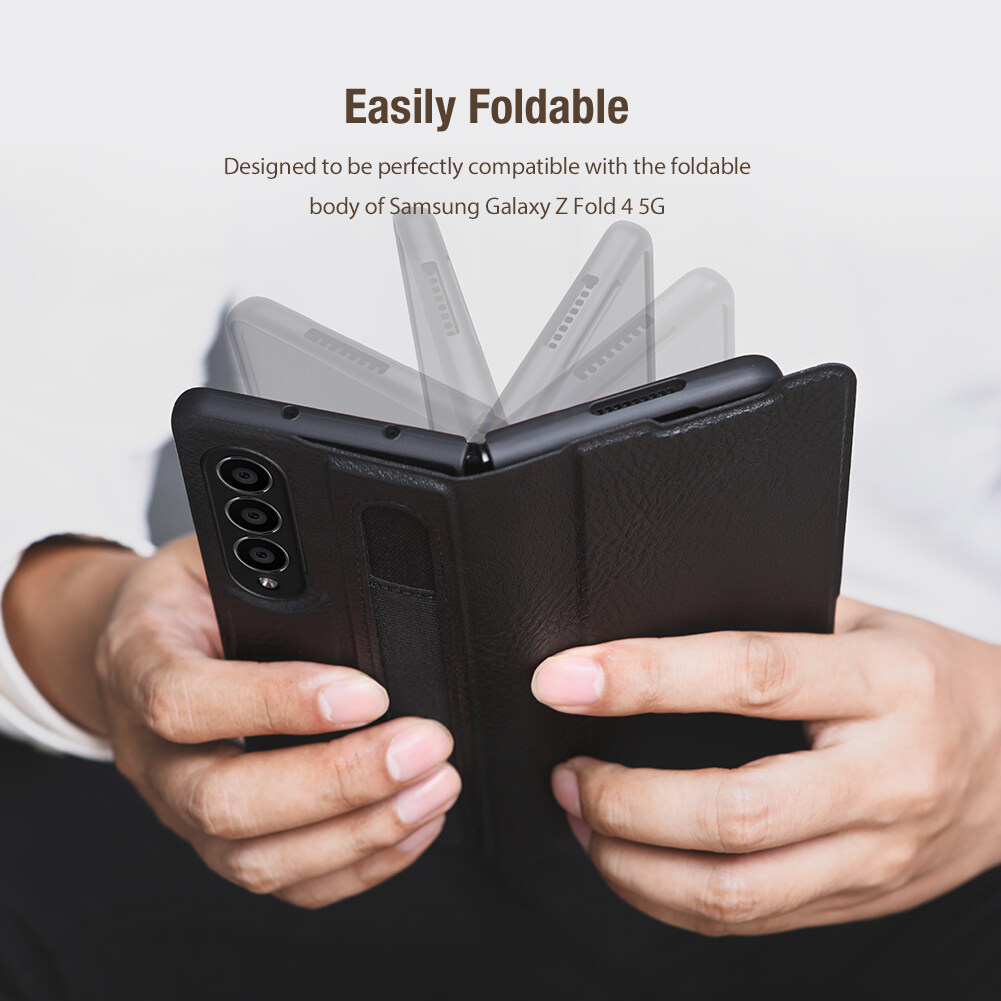 Nillkin Ốp Đứng Da PU Cho Samsung Galaxy Z Fold4 /  Z Fold 4 Ốp Điện Thoại Cho Samsung Galaxy Z Fold4 Ốp Lưng 3 Trong 1 Có Khe Cắm Bút Ốp PU + PC Phong Cách Doanh Nhân Đơn Giản