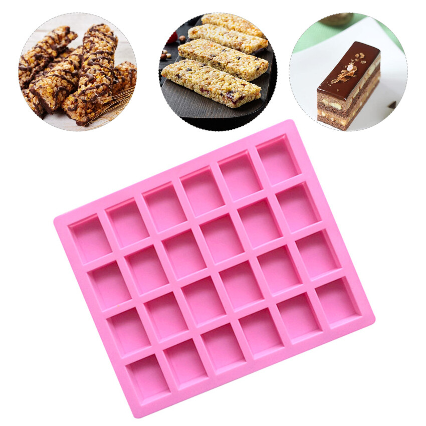 Chocolate Bars Silicone Molds, Rectangles Candy Bars Mold, Making Protein Bars, Caramels, Granola Bars, Ice Cube, Dessert, Soap, Energy Bar and Praline
