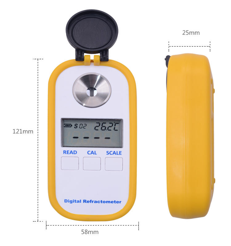 2019 New Digital 0-90% Brix  For Sugar In Fruit Juice Brix Concentration Refractive Index Refractometer