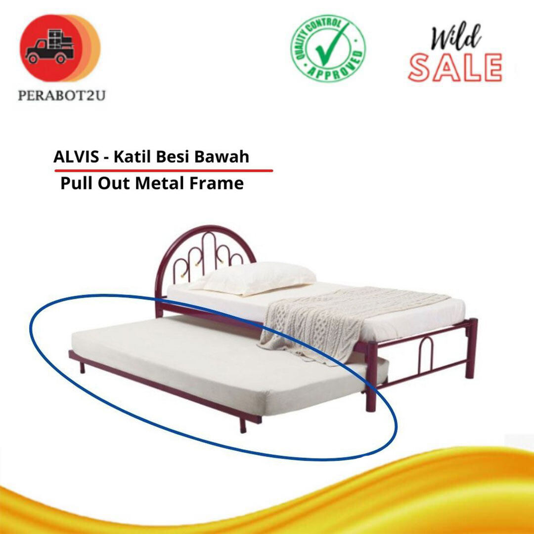 *ALVIS Pull Out Metal Bed Only / Katil Besi Bawah Sahaja /Pull Out Bed
