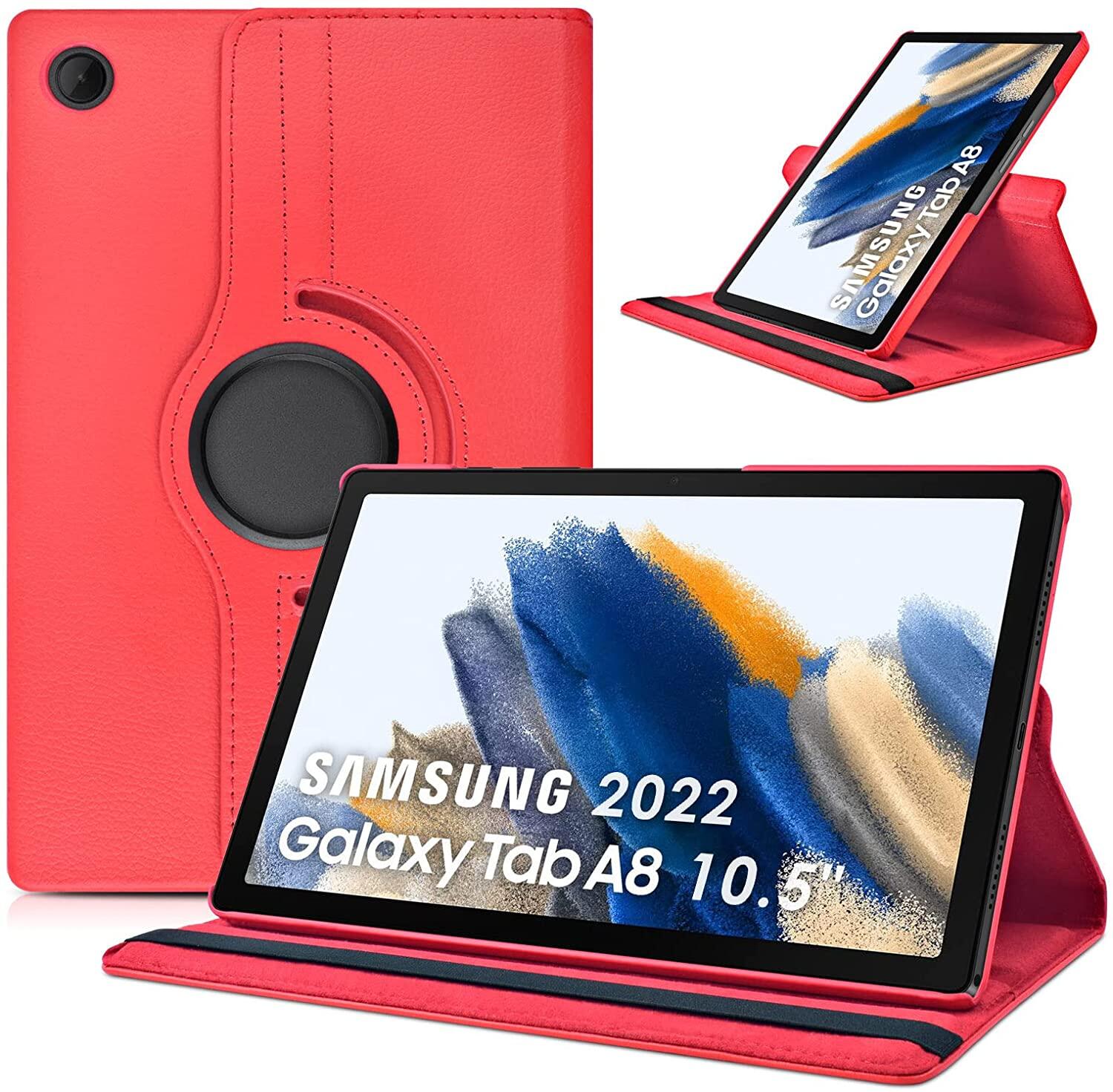 For Samsung Tab A8 Case 10.5 inch,【Auto Sleep/Wake】 360° Rotating Stand Folio Leather Case for Samsung Tab A8 2022 Tablet Cover
