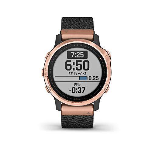 Garmin fenix 6S Sapphire Black Rose Gold Nylon band Small 010-02159-8F