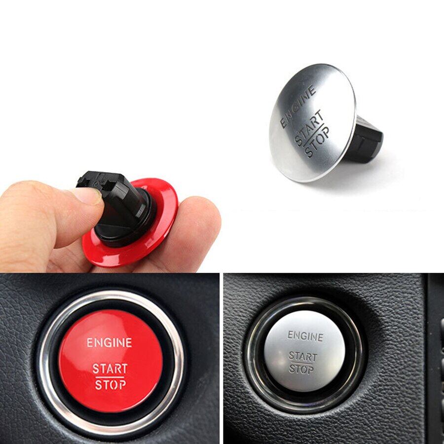Engine Start Stop For Mercedes Benz Engine Start Stop Push 2215450714 Start Button Keyless Switch Carbon Fiber Red