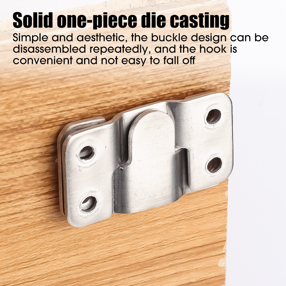 Stainless Steel Interlocking Hangers Recessed Stands Picture Frame Mounting Hooks