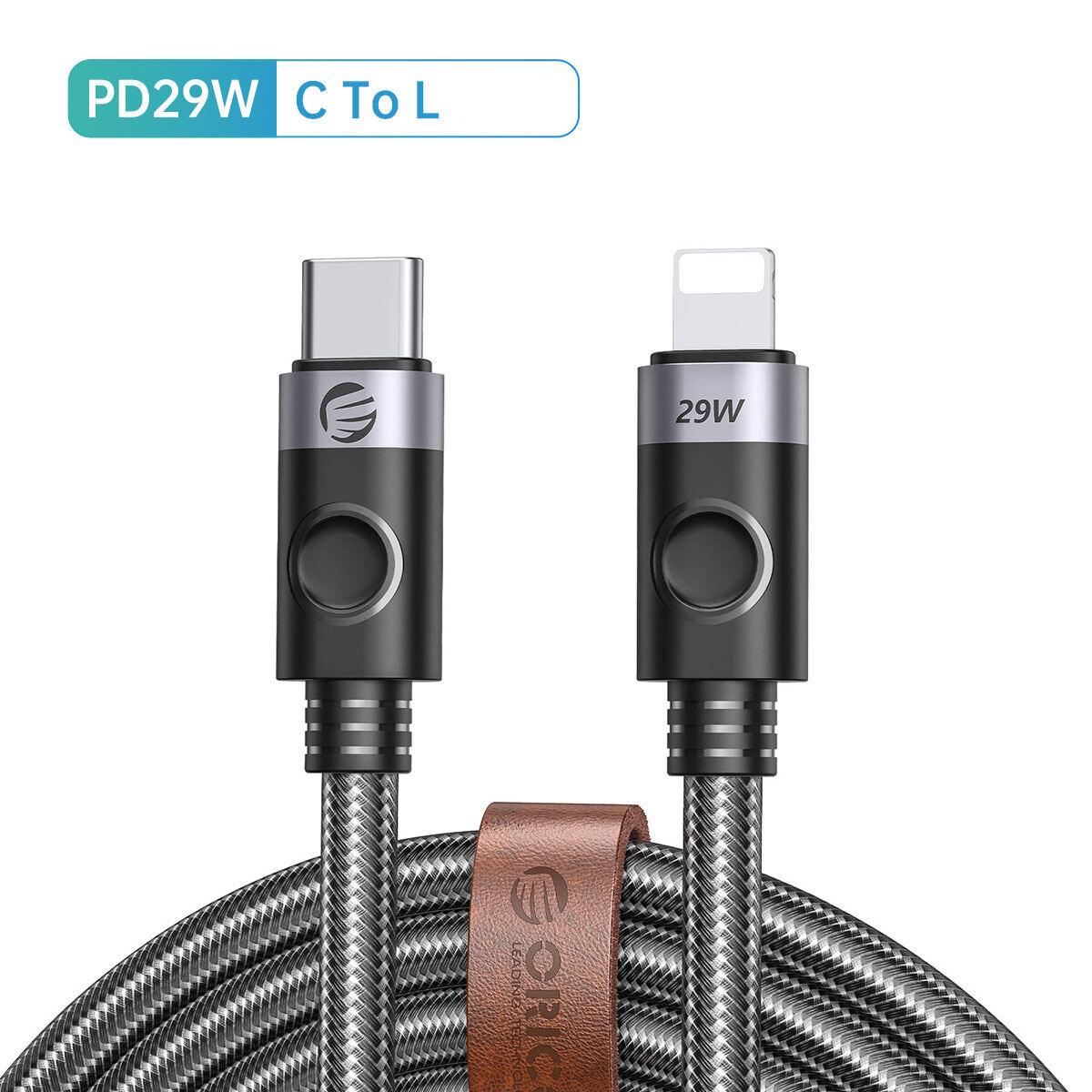 Orico pd 29w usb c to lightning cable macbook usb c fast charging for iphone charger type c cable for iphone 13 12 pro max