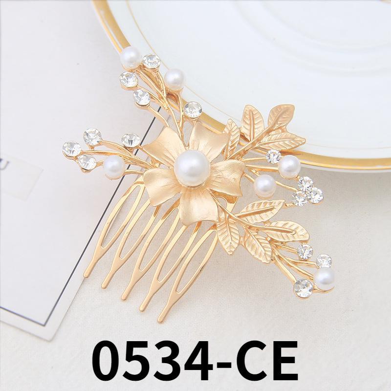 Kẹp lược xược tóc đính đá hình hoa thanh lịch-INTL