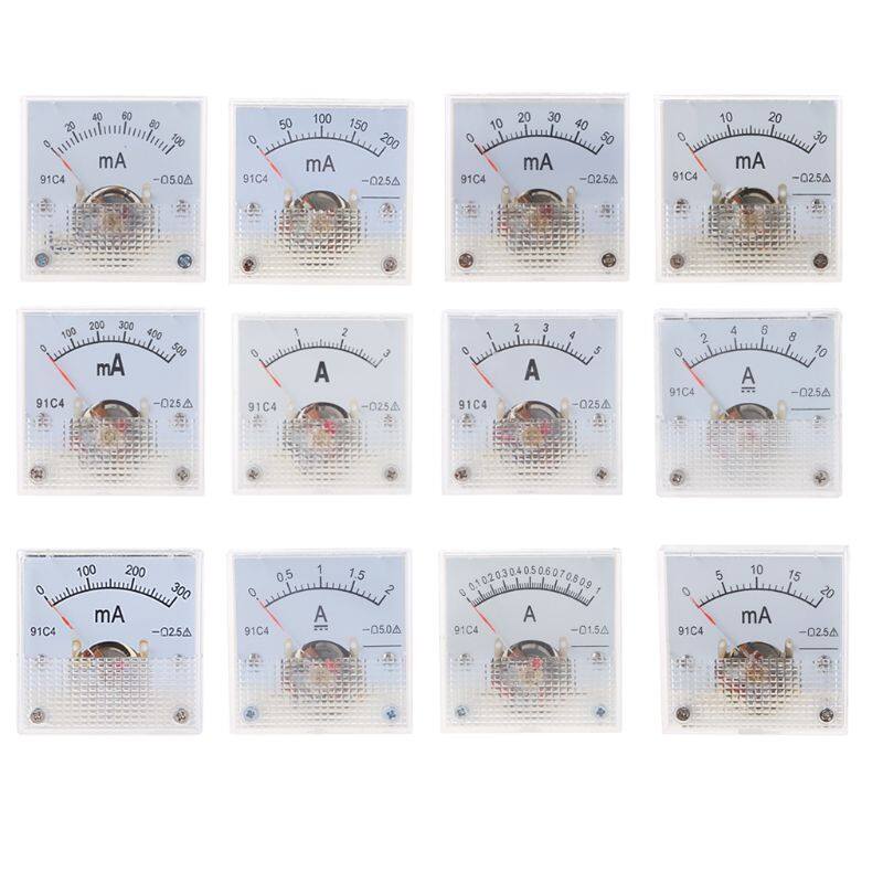 Ampe Kế 91C4 Đồng Hồ Đo Dòng Điện Tương Tự Một Chiều, Con Trỏ Cơ Học Loại 1/2/3/5/10/20/30/50/100/200/300/500mA A