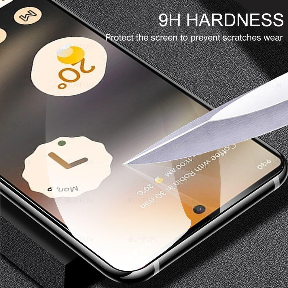 For Google Pixel 6a Pixel6a 6.1'' 6in1 HD Black edge tempered glass Screen Protector For Google Pixel 6 Pixel6 Camera Lens Film