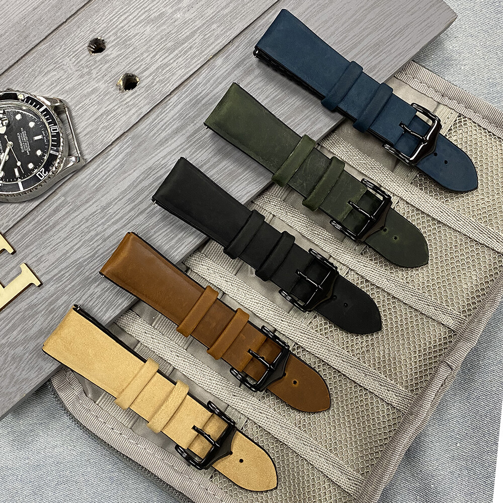 High Quality Silicone Watch Strap 20mm 22mm Quick Release Leather Watchbands
