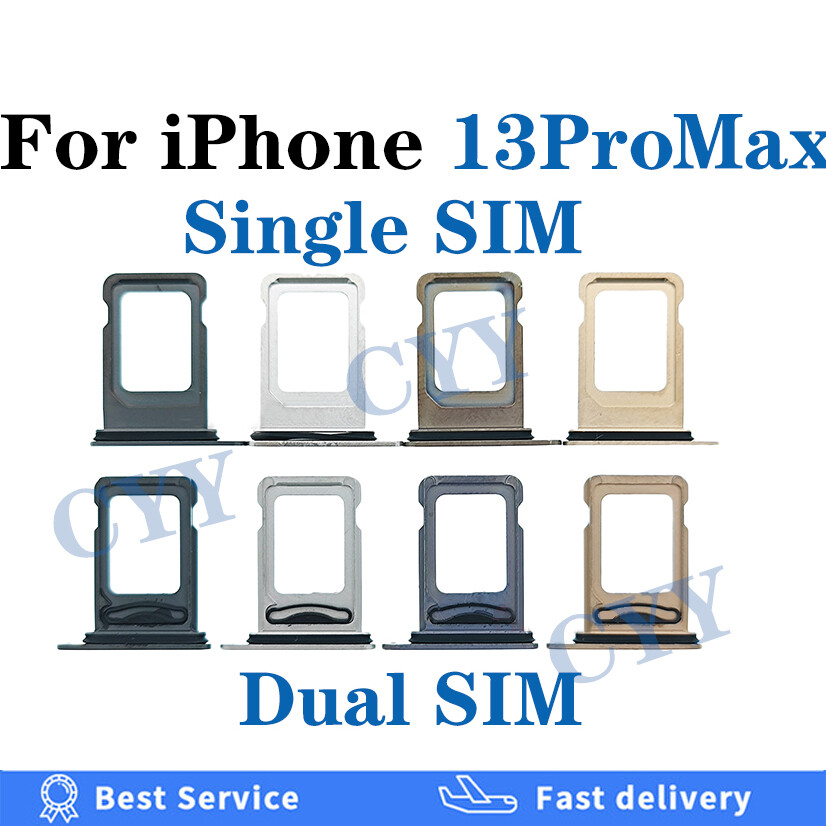 Khay Đựng Thẻ Sim Chất Lượng Cao Cho iPhone 13 13Mini 13Pro 13 Pro Max / Mini + Bộ Chuyển Đổi Thẻ Sim Với Ngăn Đựng Thẻ Micro SD Bộ Chuyển Đổi Khay Khe Bộ Phận Thay Thế Hai/Một SIM