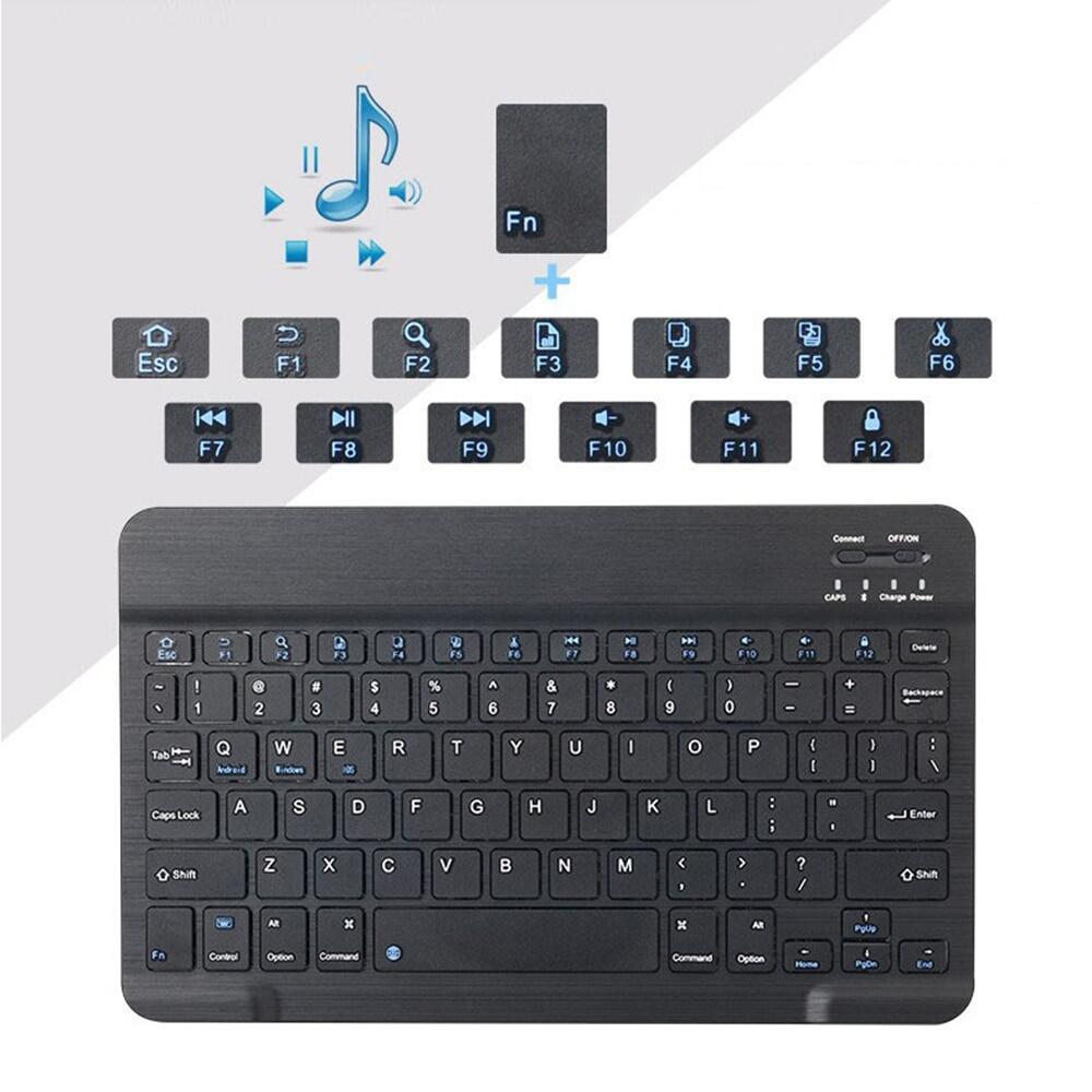 Slim Bluetooth Keyboard Wireless Thai Keyboard Rechargeable Portable Keyboard For Travel IOS Android Windows PC Macbook Tablet