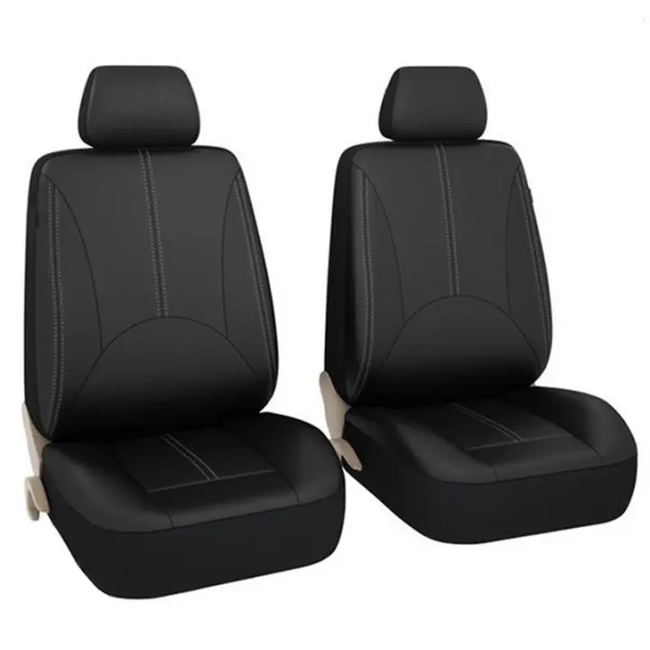 4pcs 9pcs Pu Leather Universal Luxury Car Seat Cover Full Set Black Protector Covers Lazada Ph - Leather Car Seat Covers Full Set