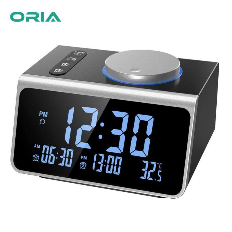 Nơi bán ORIA FM Radio Đồng Hồ Báo Thức Đồng Hồ Báo Thức Kỹ Thuật Số Với Đài Phát Thanh Báo Động 2 với Củ Sạc USB 5 Cấp Độ Sáng 12 /24H Có Thể Chuyển Đổi Ngủ & Báo Lại Chức Năng Màn Hình Hiển Thị Nhiệt Độ cho Nhà Phòng Ngủ