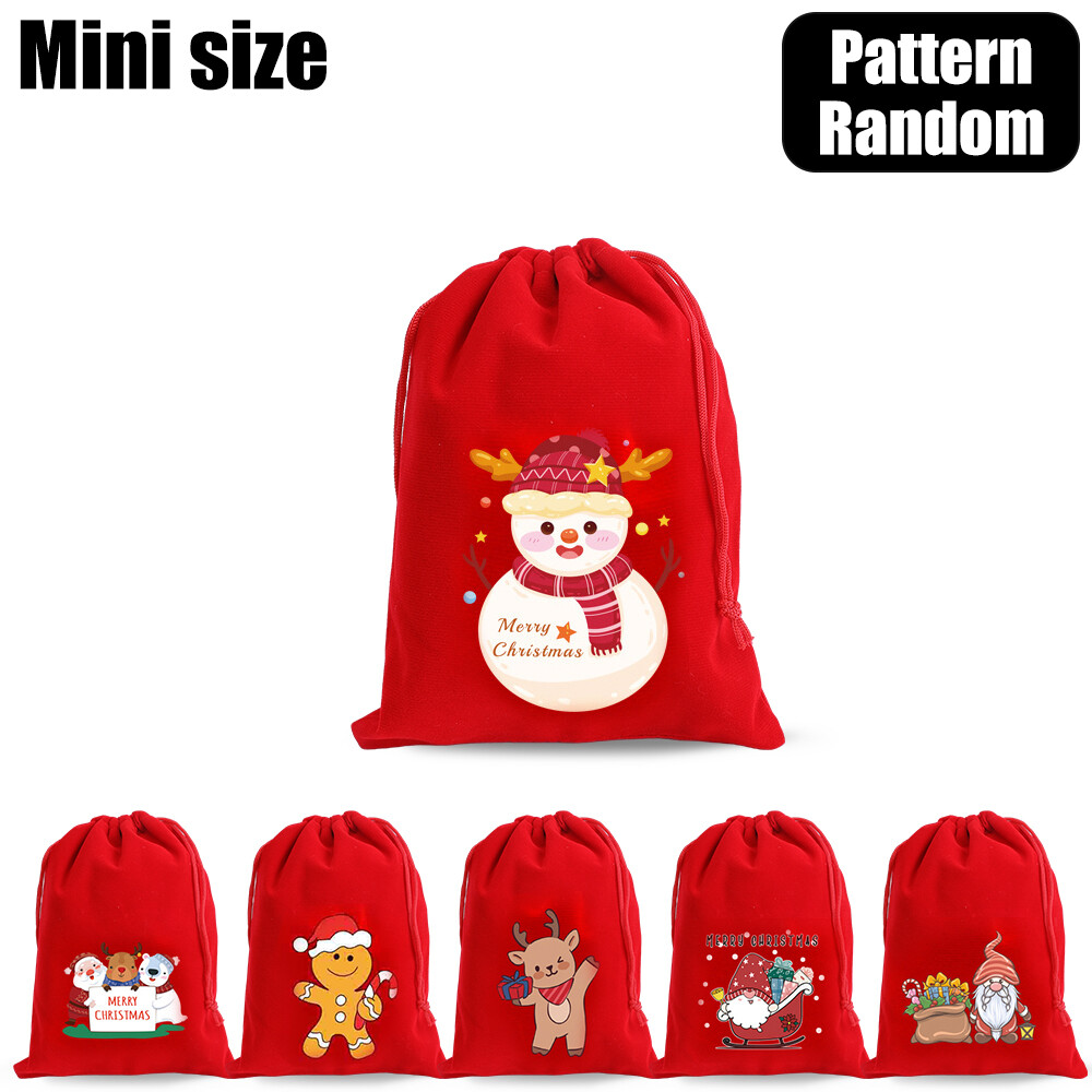Red Christmas Velvet Bag Candy Gift Bag Pretty Bracelet Jewelry Packaging Bag