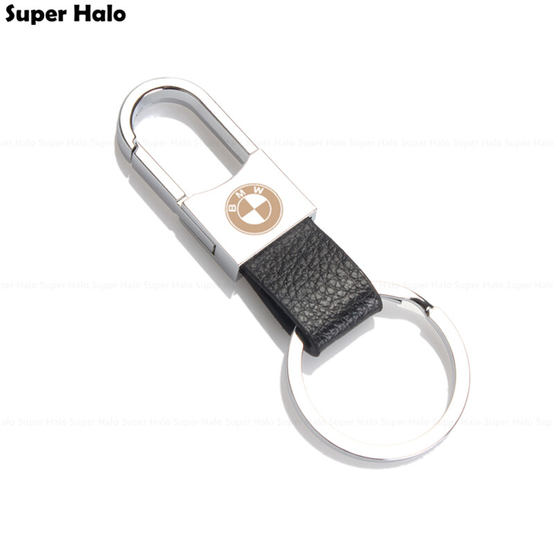 【Customized】 Leather Strap Keyring Motorcycle Keychain Car keychain for BMW