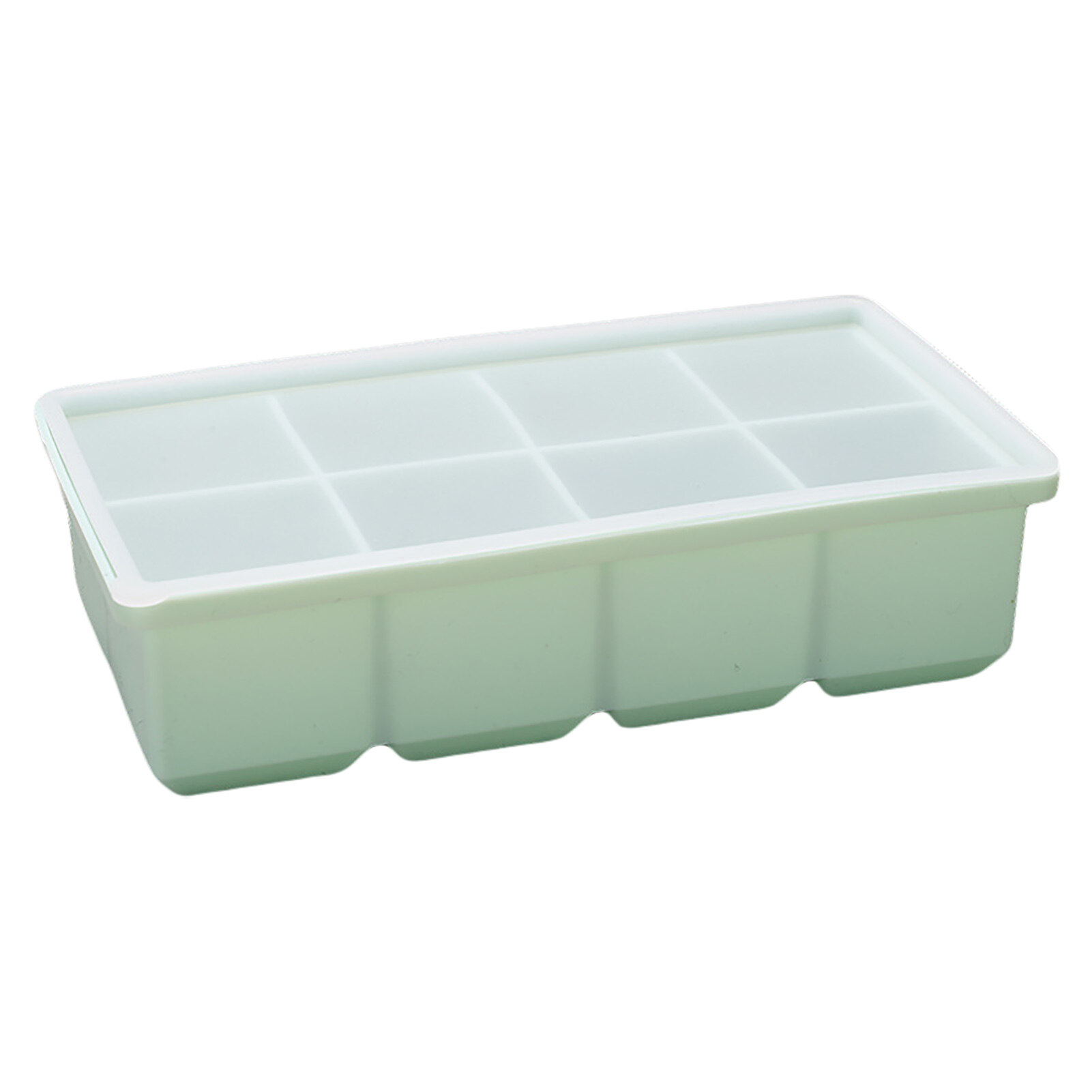 Terylin Silicone Ice Cube Tray DIY Transparent Lid Thickened Interlayer 4/6/8 Grids Ice Cube Making Tool Kitchen Supplies Ice Cube Tray
