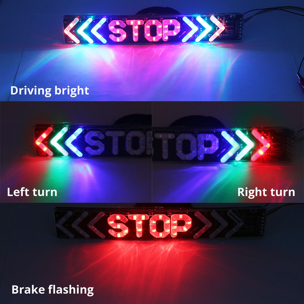 LED 12V Motorcycle Tail Light STOP Flash Light Motor Indicator Brake Turn Signal Driving Warning Lamp