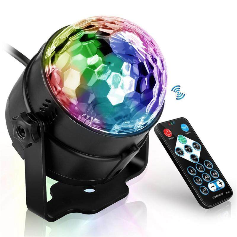 Xoay Disco Bóng Đảng Đèn Ánh Sáng Nhấp Nháy 3 W RGB Ứng Sân Khấu Ánh Sáng Nhà Giáng Sinh Tiệc Cưới DJ Máy Chiếu LED đèn