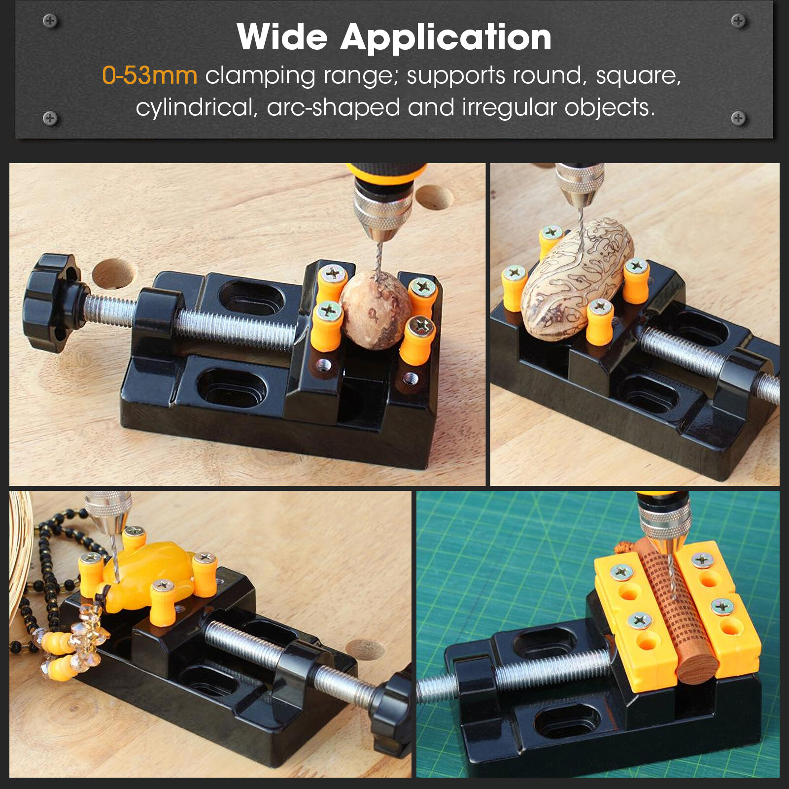 KKmoon Mini Flat Clamp 57mm Flat Bench Vise Multifunction Bench Clamp Mini Drill Press Vice Tool for DIY Woodworking Sculpture Craft Carving