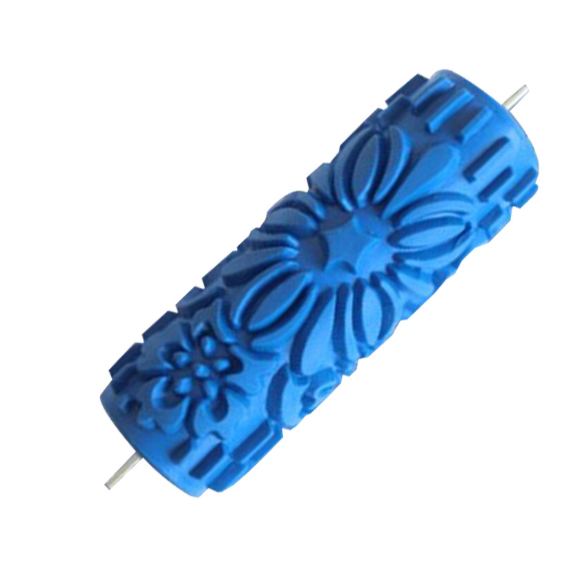 Roller And Patterned Paint Machine Wall Tools 5" Rubber Roller Brush Tool Set 3D Pattern Wallpaper Room Decor Painting Machine