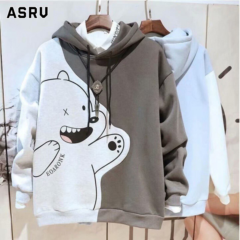 ASRV Men's Hoodies animal print unisex sweatshirts long sleeved pullover sweater