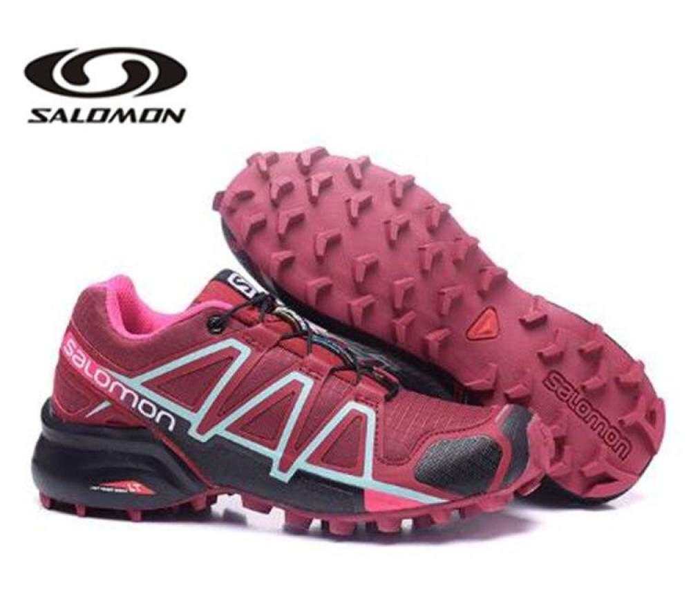 Authentic Genuine CS4 SALOMONˉSpeedˉCross 4 Womens Outdoor Sport Brand Light Shoes Lace Up Breathable Sneakers Eur 36-39 Speedcrossˉ4 Sneakers Ready Stock