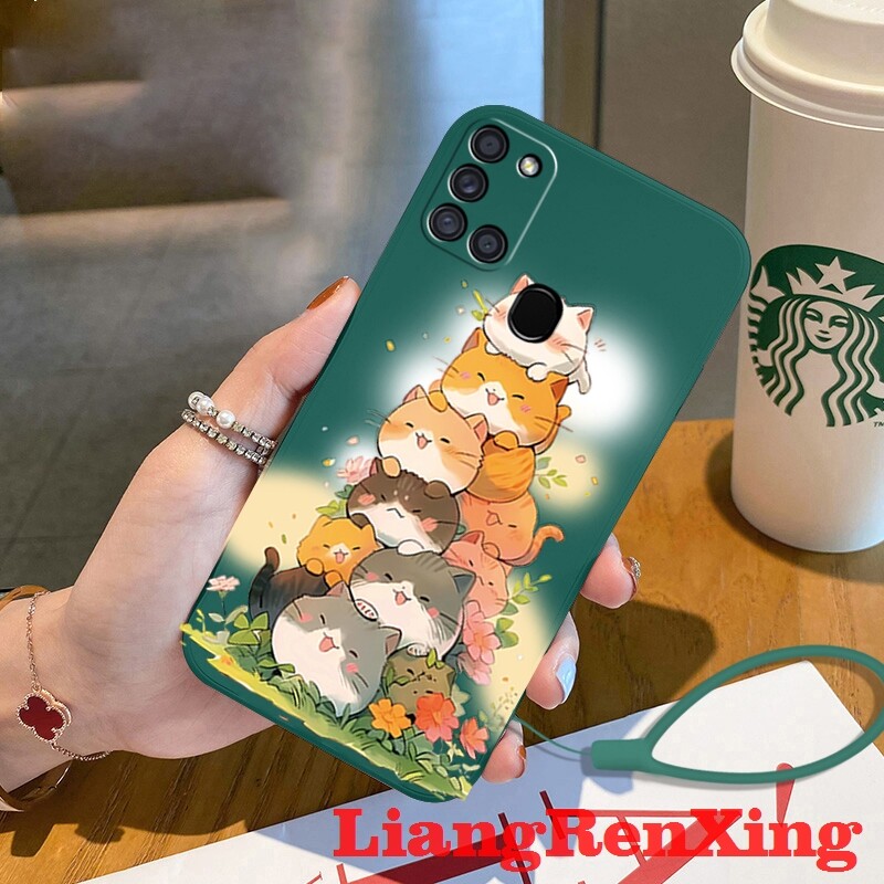 Casing SAMSUNG a21s phone case Softcase Liquid Silicone Protector Smooth shockproof Bumper Cover new design YTDMM01