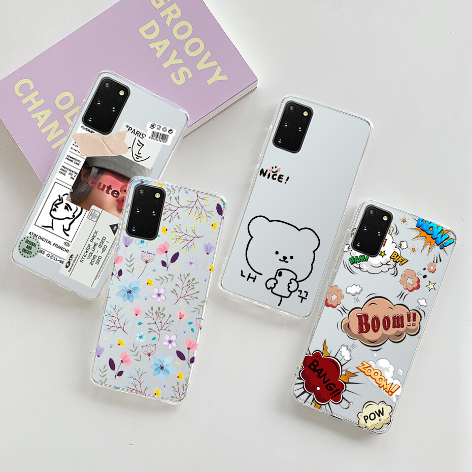 For Samsung Galaxy S20 / S20 Plus / S20 Ultra Clear Cute Soft Silicone TPU Phone Case For Samsung S20 Ultra Casing 5.5''