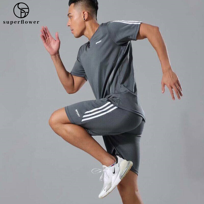 Men's Sports Suit Stylish Breathable Quick Dry Tees Shorts and T-shirts Boxing Badminton Outdoor Clothing_voghion.com