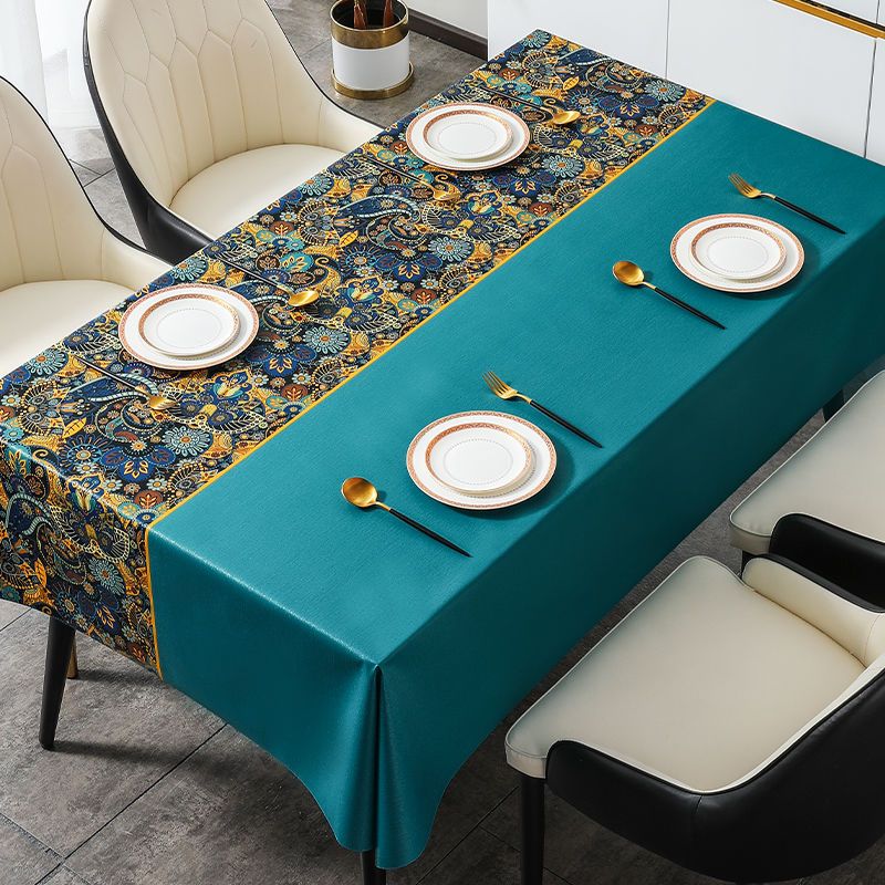 New Tablecloth Waterproof, Oil-proof, Anti-scalding, Disposable, Rectangular Tablecloth, Coffee Table Cushion, Bedroom Tablecloth, Ethnic Style