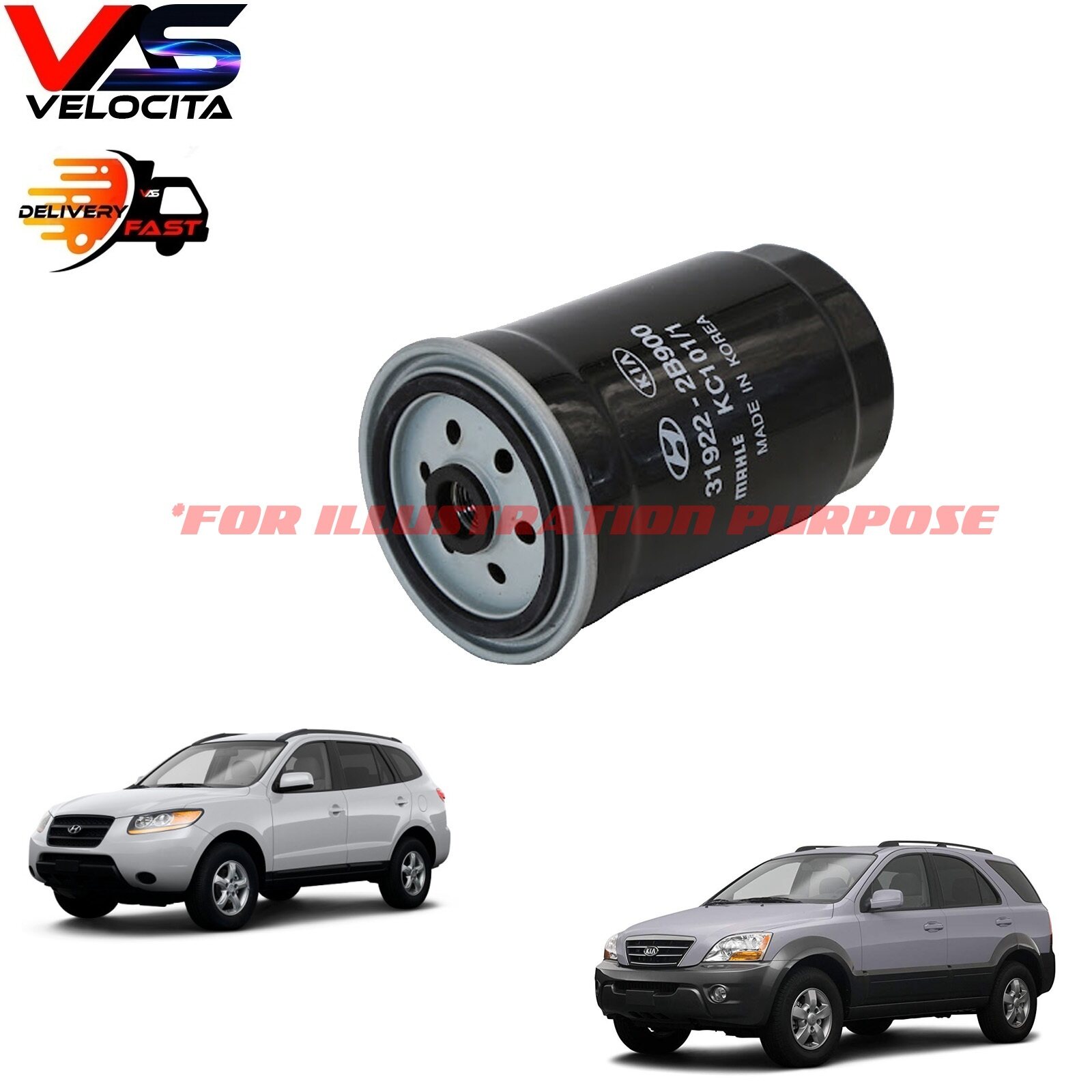 OEM FUEL FILTER HYUNDAI SANTA FE CM 20062012 KIA SORENTO (8MM) DIESEL