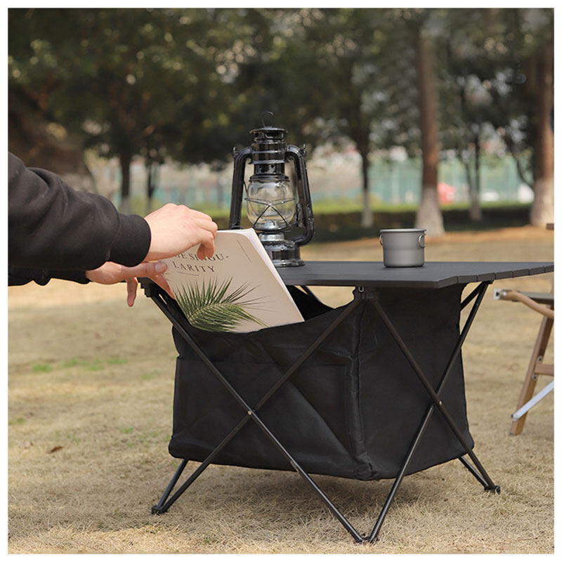 LIZARD 🏕️Folding table Portable aluminum alloy all-black folding table Portable foldable camping table BBQ table