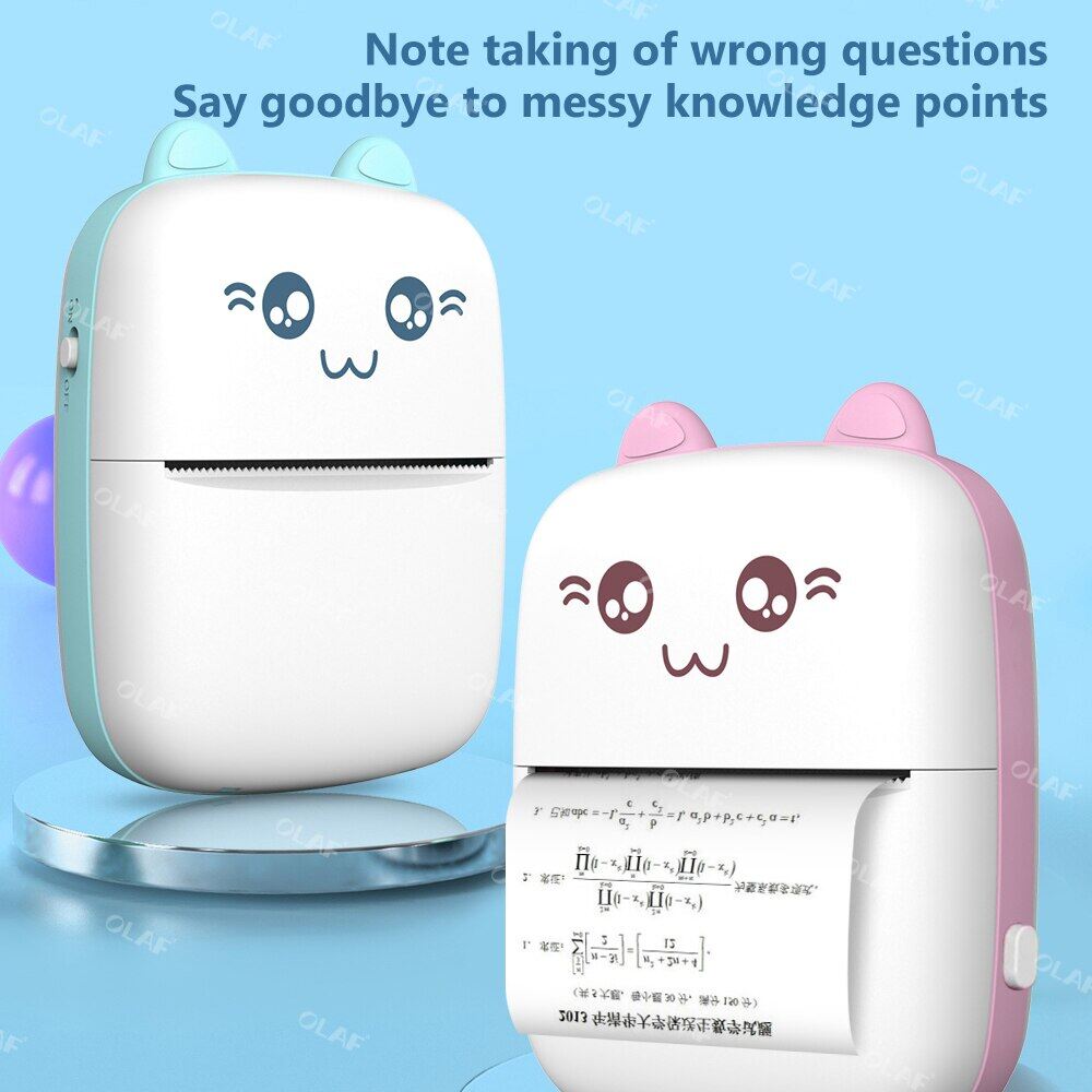 Elough Mini Printer Thermal Label Printer Portable Photo Printer Sticker Wireless Inkless Pocket Miniprint Impresora Portátil