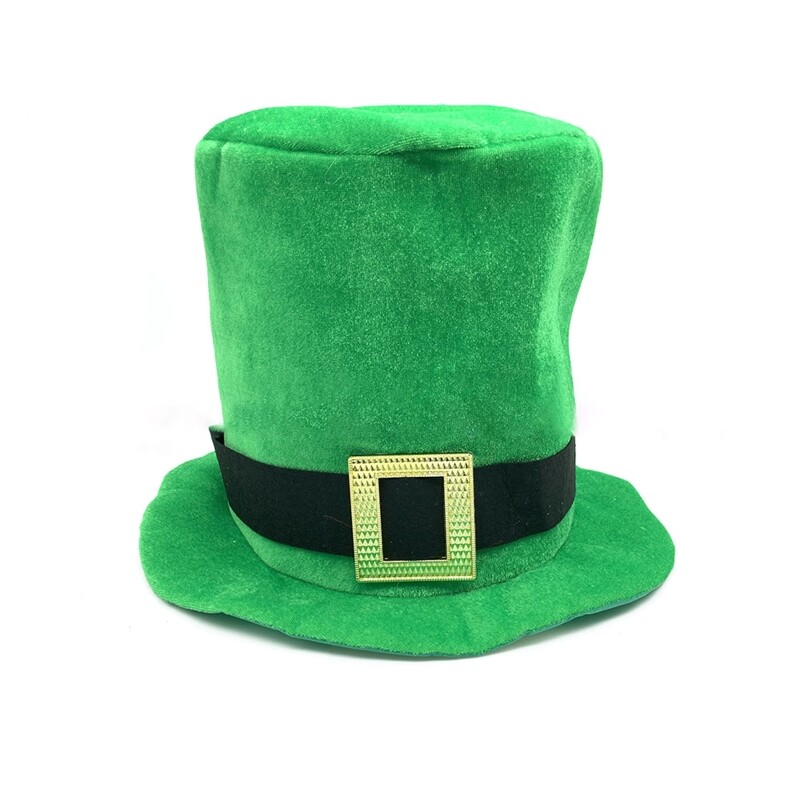 Unisex Stovepipe Hat Irish Shamrock Top Hat Leprechaun Hat Green Irish Hat for Saint. Patrick's Day Costume Accessories
