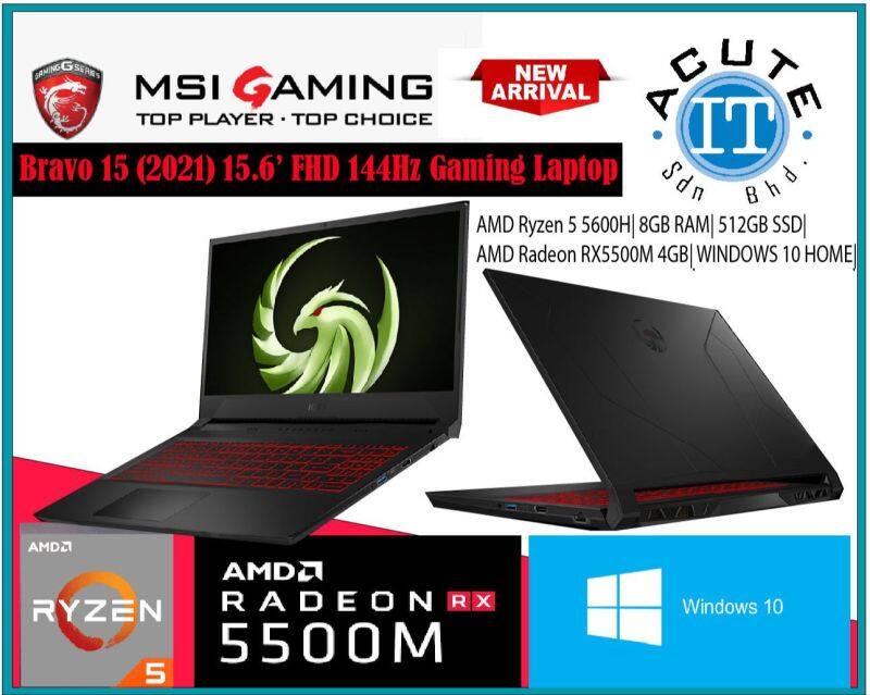 MSI BRAVO 15 B5DD-071 15.6 FHD 144Hz Gaming Laptop Malaysia
