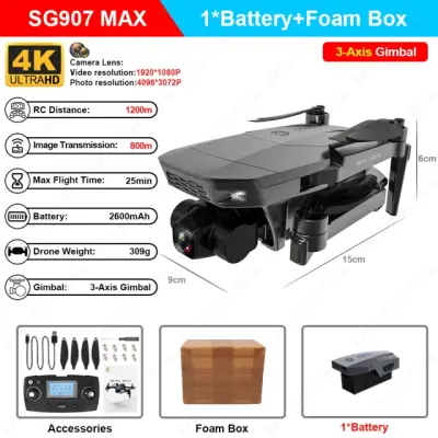 SG907 Max Drone 4k Profesional GPS 5G WIFI HD 3-Axis Gimbal Camera Drone Brushless Motor FPV RC Quadcopter VS SG906 Pro2 Max