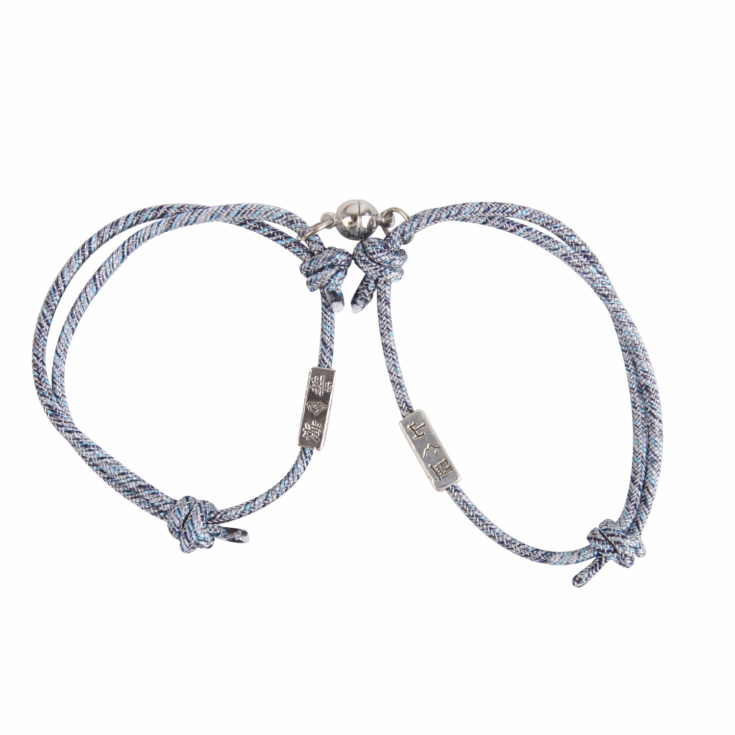 【PrettySet】A Pair Couple Bracelet Mountain Alliance Friendship Chinese Elements Rope Braided Bracelet Distance Lover Jewelry