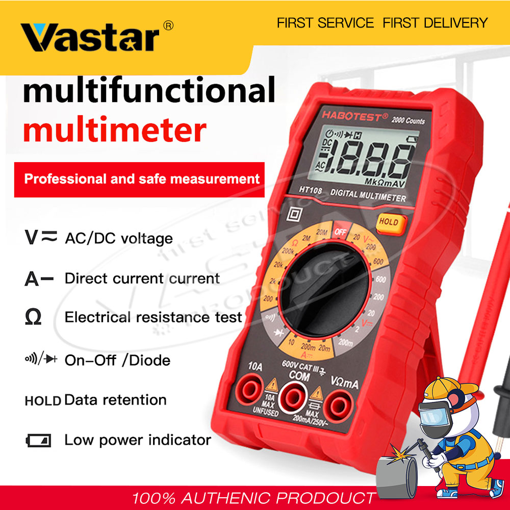 Vastar DM2002 Digital Multimeter Tester Electrical Test Tool