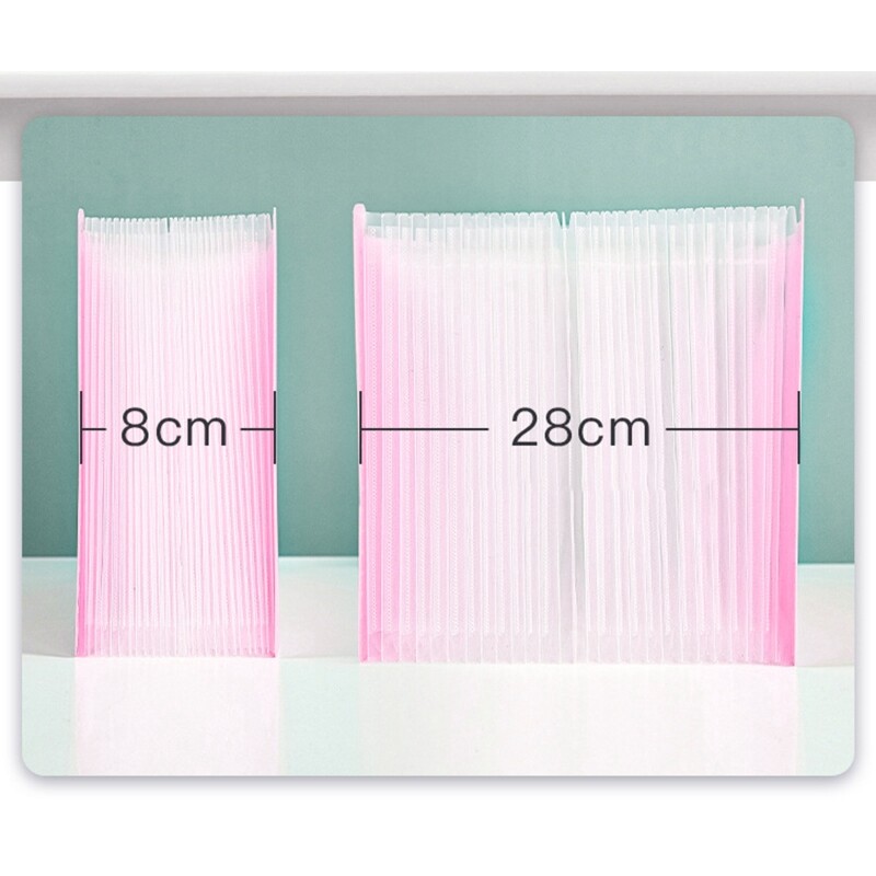 A4 Accordion Folder Clear Index Labels Expanding Document Folder File Organizer Desk Management for Office File Cabinet