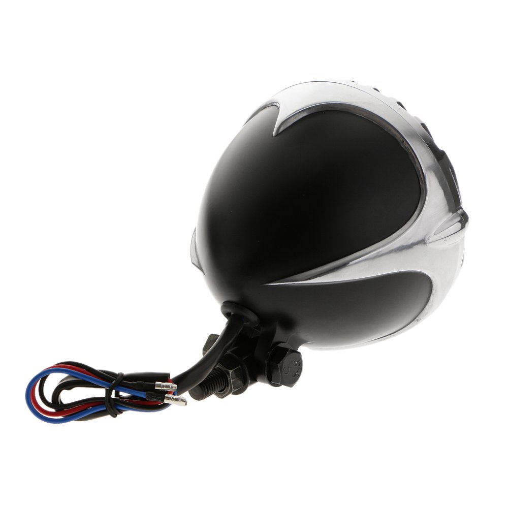 Motorcycle Front Headlight With Grill Cover Housing For Bobber Motorcycle Headlight Grill Motorcycle Light Assembly