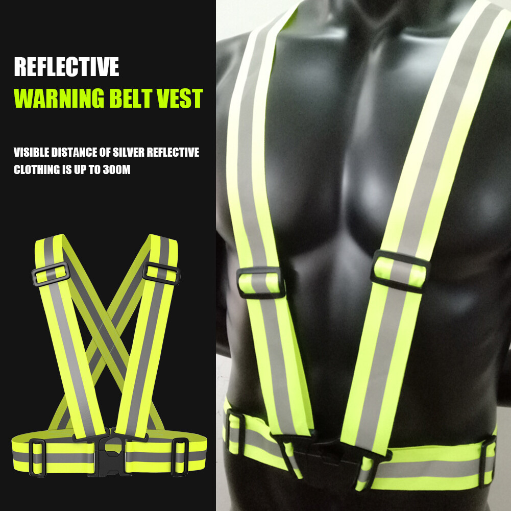 Night Running Reflective Straps Vest Traffic Night Work Security Clothing