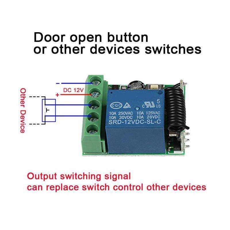 DC 12V 1CH 433MHz Universal Wireless Remote Control Switch RF Relay Receiver 433 MHz Transmitter Button Module Diy Kit
