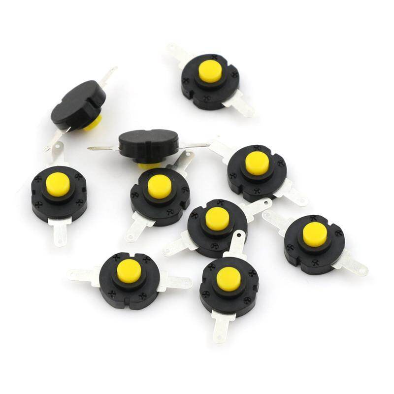 Ministar 10 Cái Công Tắc Đèn Pin DC 12V 0.5A Công Tắc Nút Nhấn Siêu Nhỏ Tự Khóa
