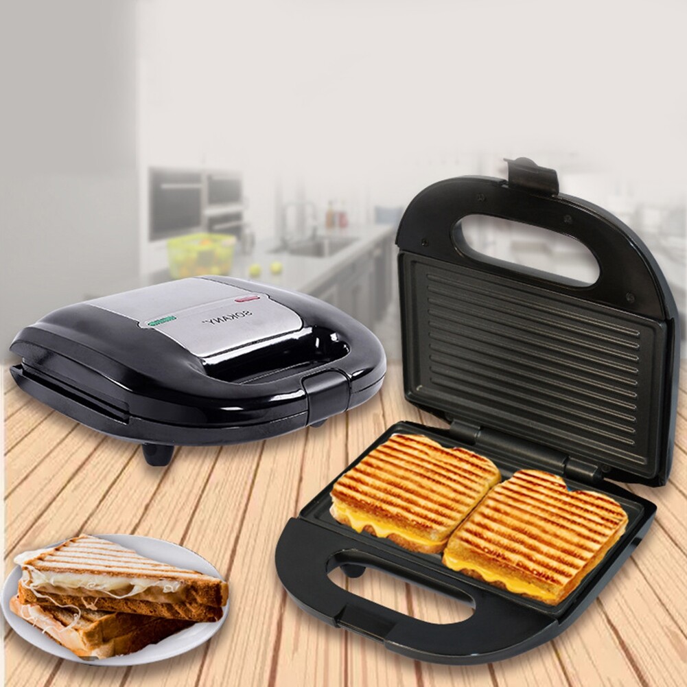 máy Làm Bánh Sandwich Chạy Điện Máy Nướng Bánh Mỳ Đĩa Nướng Máy Làm Bánh Mỳ Bánh Quế Ăn Sáng