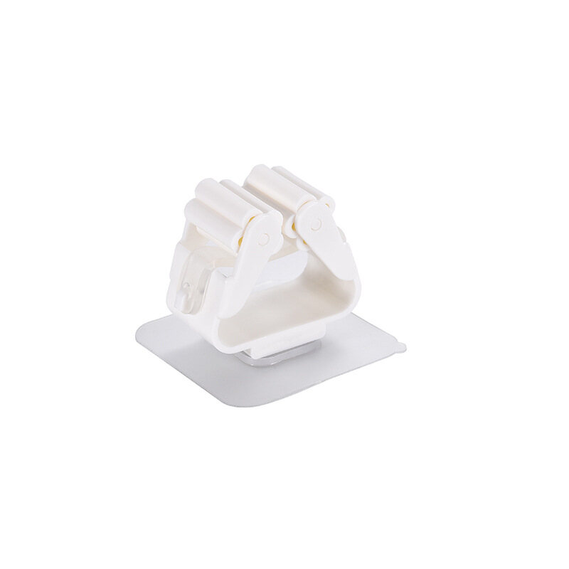 1/4pcs Mop Storage Rack Bathroom Traceless Mop Clip Broom Hanger Wall-Mounted Waterproof Mop Rack