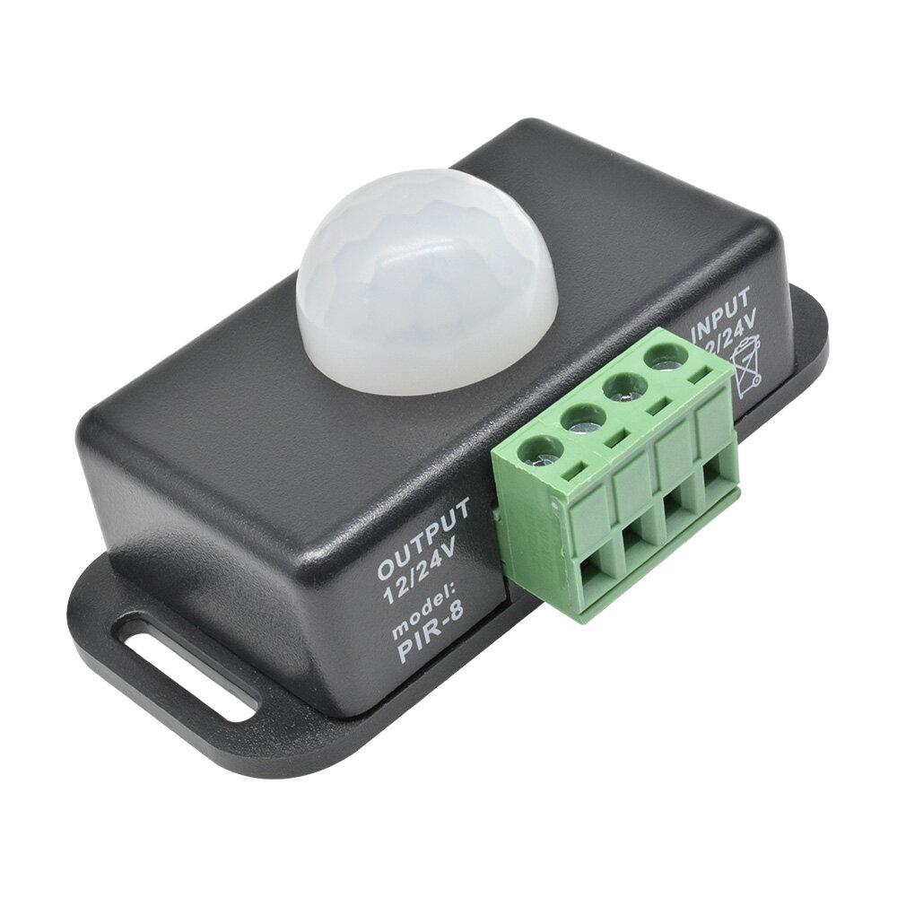 Automatic DC 12V-24V 8A Infrared PIR Motion Sensor Switch For LED Lamp Light